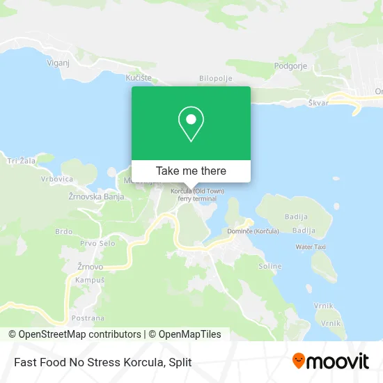 Fast Food No Stress Korcula map