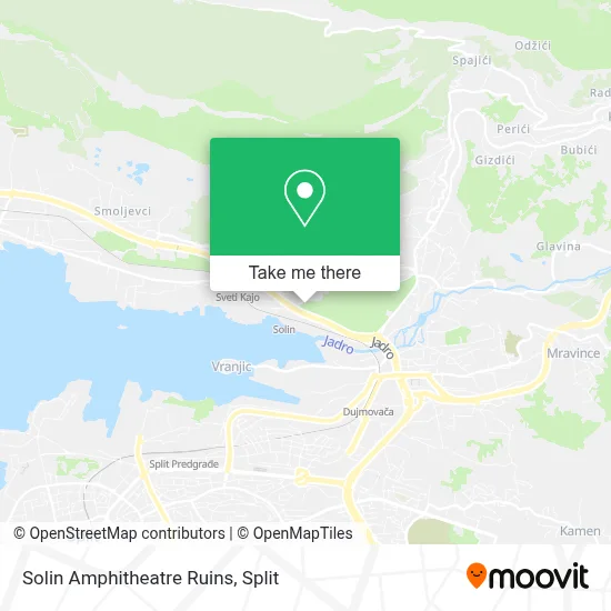 Solin Amphitheatre Ruins map