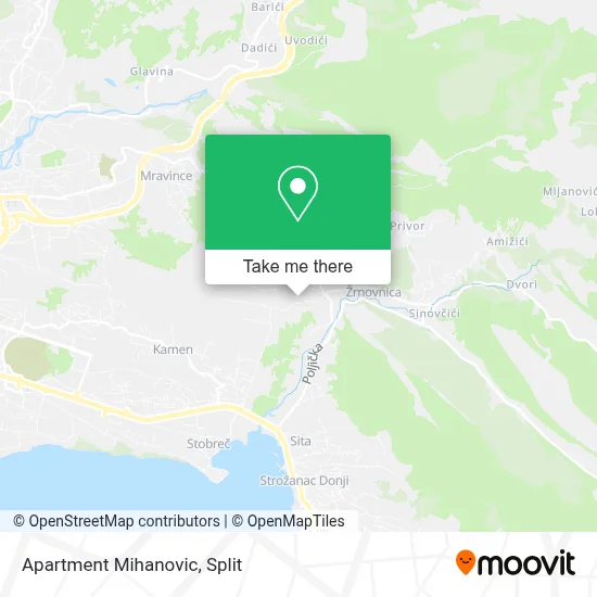 Apartment Mihanovic map
