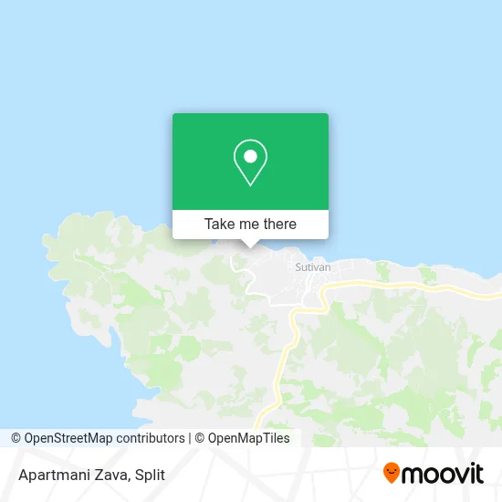 Apartmani Zava map