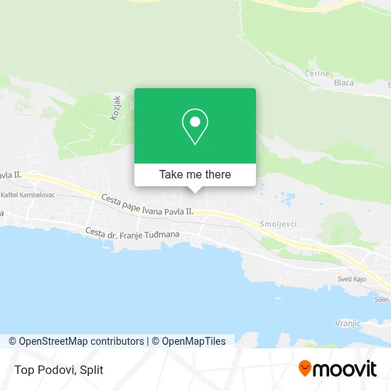 Top Podovi map