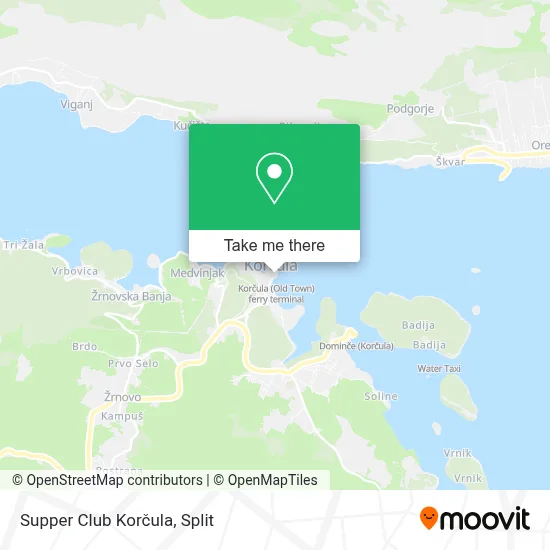 Supper Club Korčula map