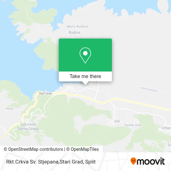 Rkt.Crkva Sv. Stjepana,Stari Grad map