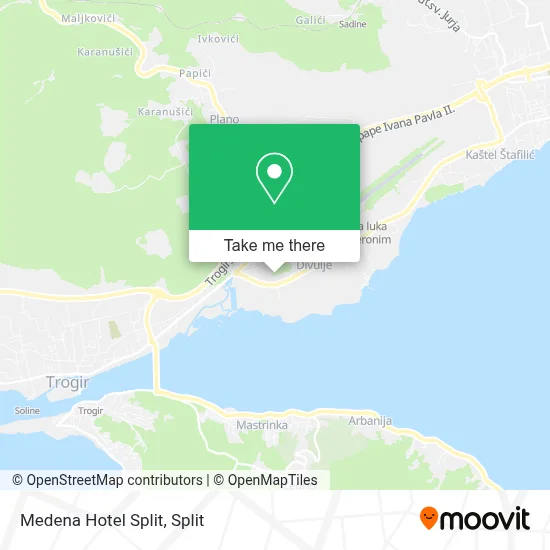 Medena Hotel Split map
