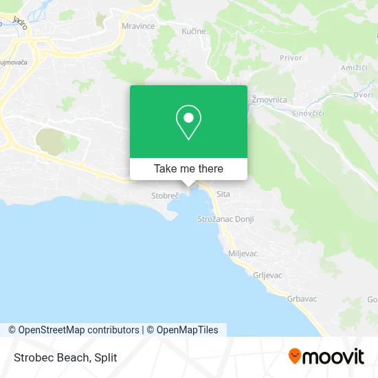 Strobec Beach map