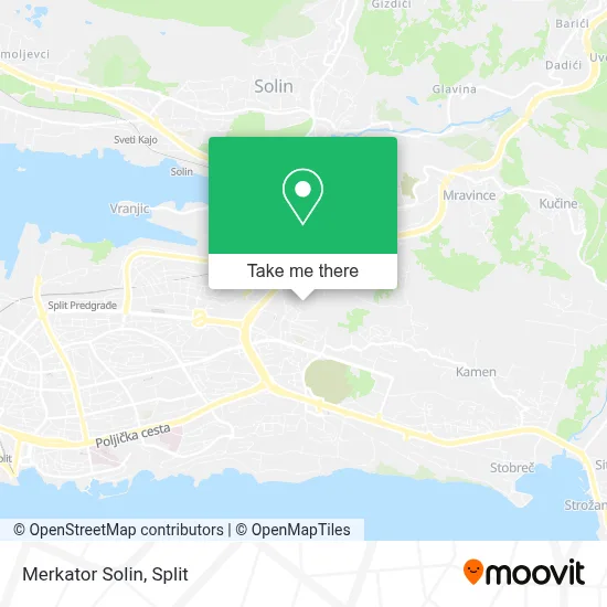 Merkator Solin map