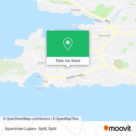 Apartman Lupko- Split map