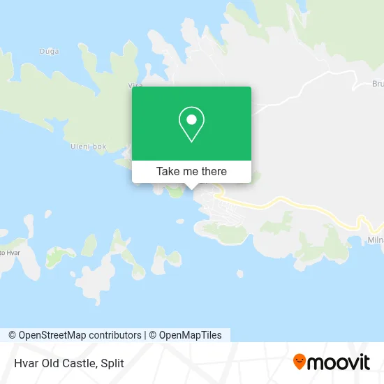 Hvar Old Castle map