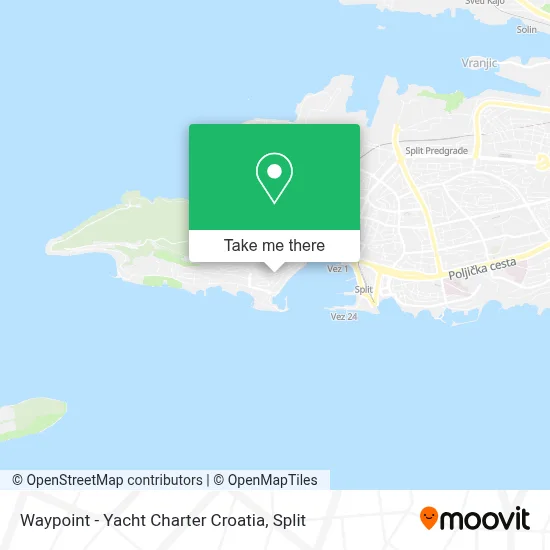 Waypoint - Yacht Charter Croatia map