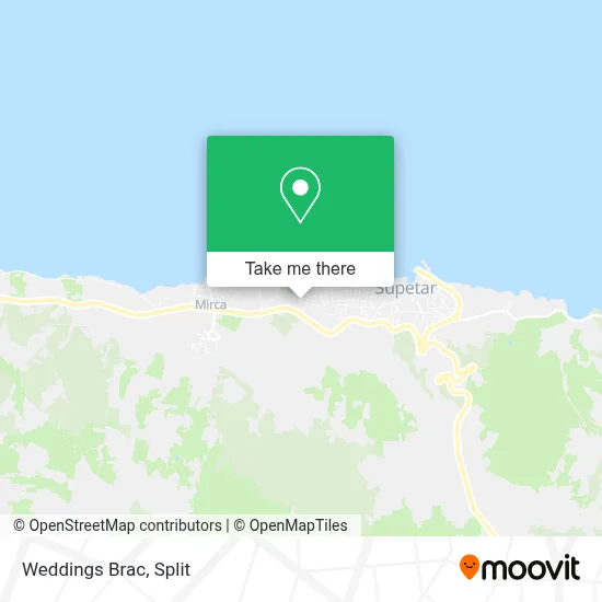 Weddings Brac map