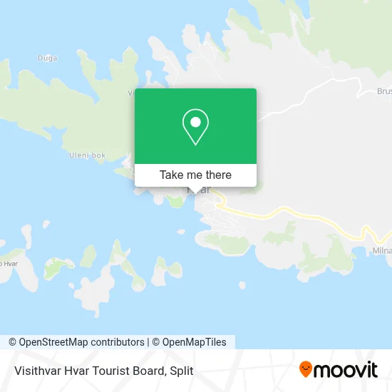 Visithvar Hvar Tourist Board map