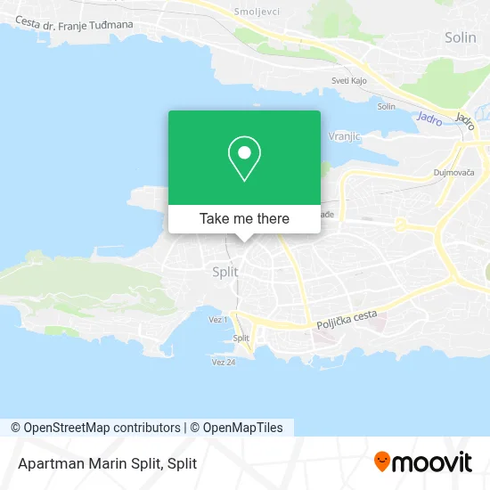 Apartman Marin Split map