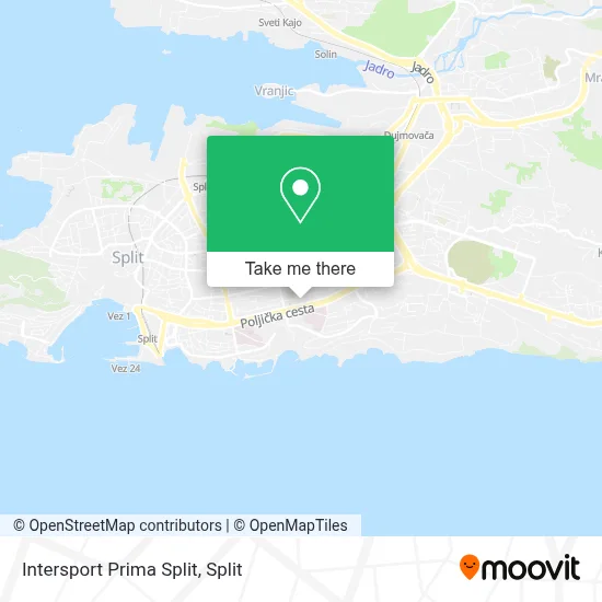 Intersport Prima Split map