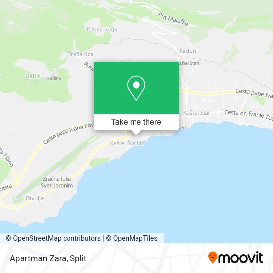 Apartman Zara map