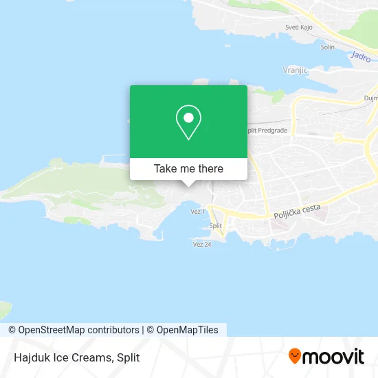 Hajduk Ice Creams map