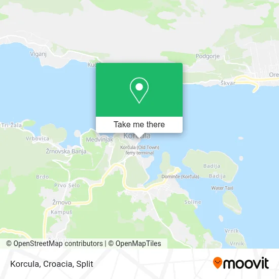 Korcula, Croacia map