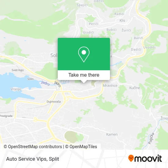 Auto Service Vips map