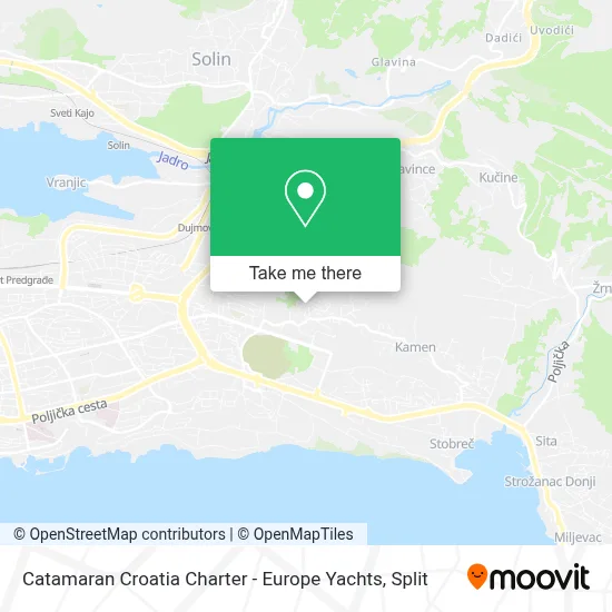 Catamaran Croatia Charter - Europe Yachts map