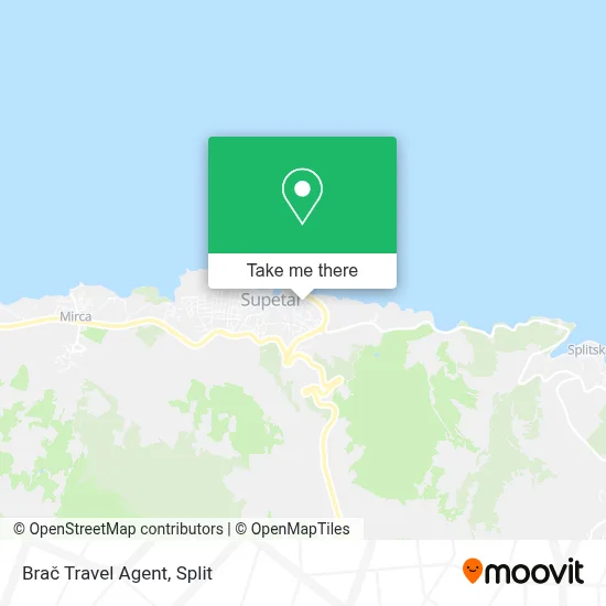 Brač Travel Agent map