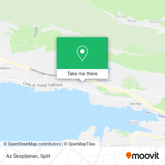 Az Škopljanac map