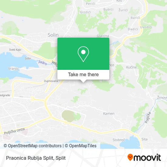 Praonica Rublja Split map