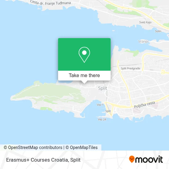Erasmus+ Courses Croatia map