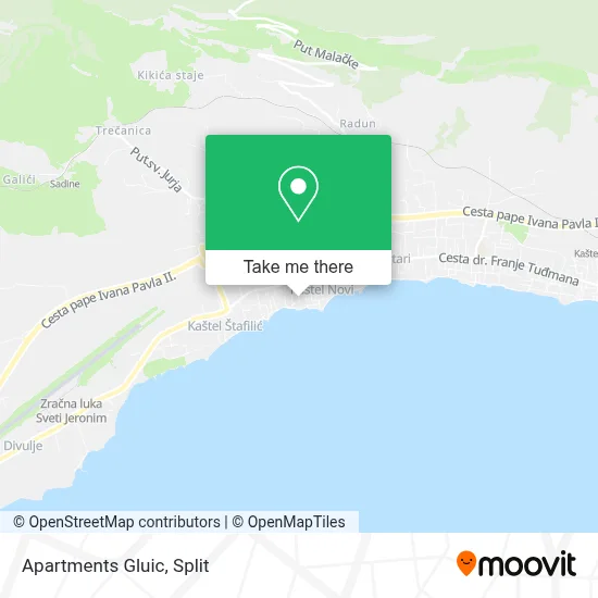 Apartments Gluic map