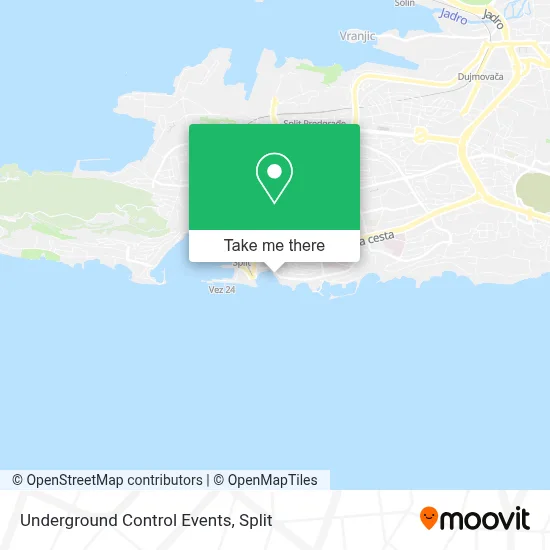 Underground Control Events map