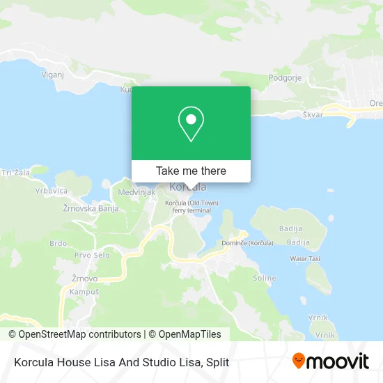 Korcula House Lisa And Studio Lisa map