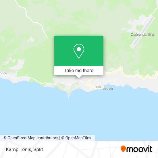 Kamp Tenis map