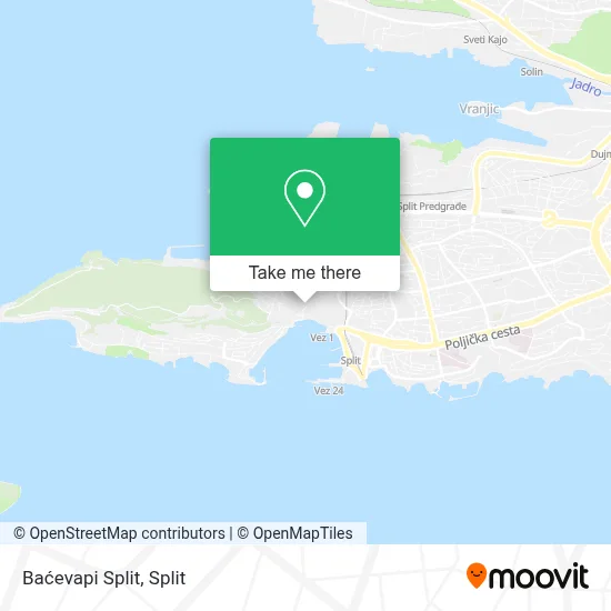 Baćevapi Split map