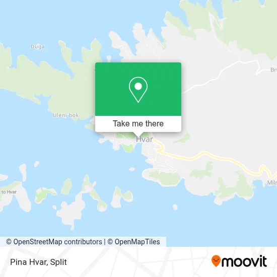 Pina Hvar map