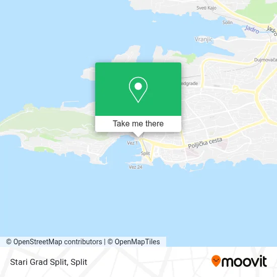 Stari Grad Split map