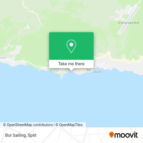 Bol Sailing map
