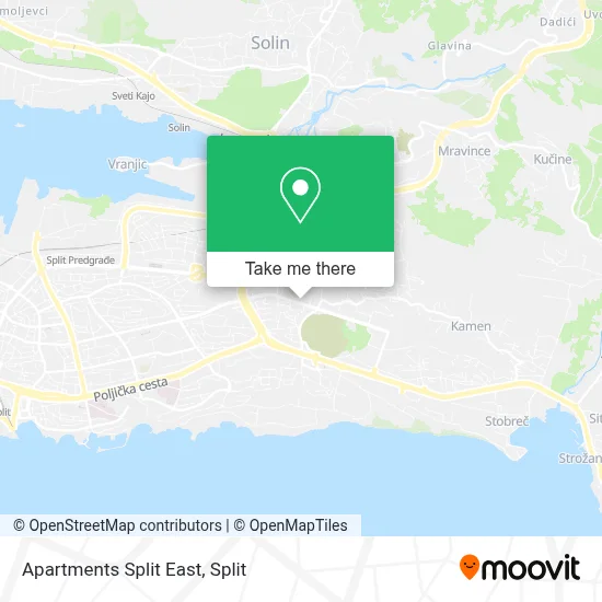 Apartments Split East map