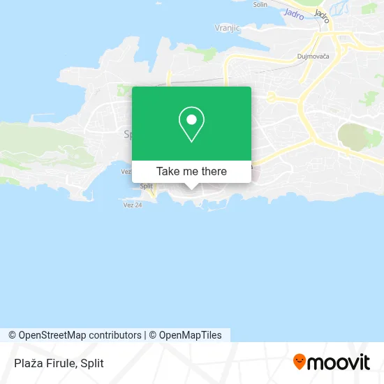 Plaža Firule map