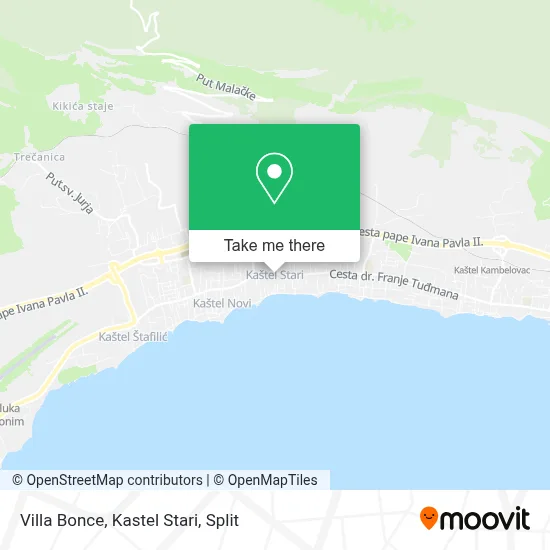 Villa Bonce, Kastel Stari map