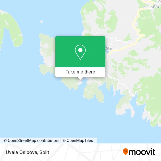 Uvala Osibova map