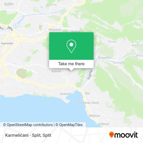 Karmelićani - Split map