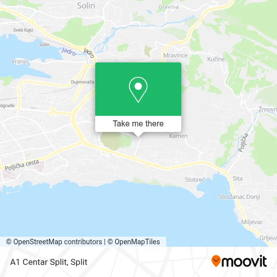 A1 Centar Split map
