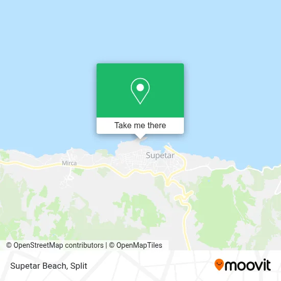 Supetar Beach map