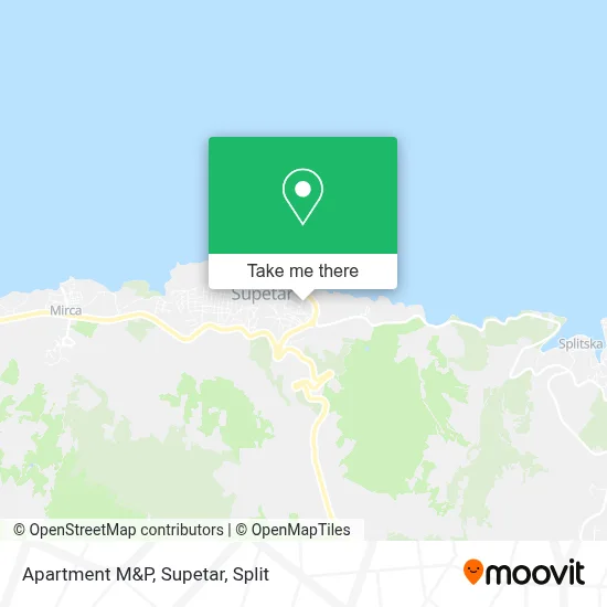 Apartment M&P, Supetar map