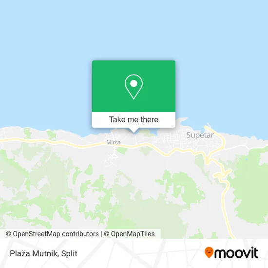 Plaža Mutnik map
