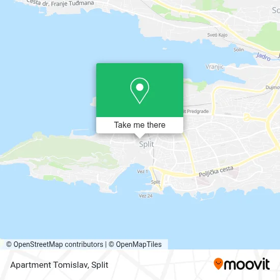 Apartment Tomislav map