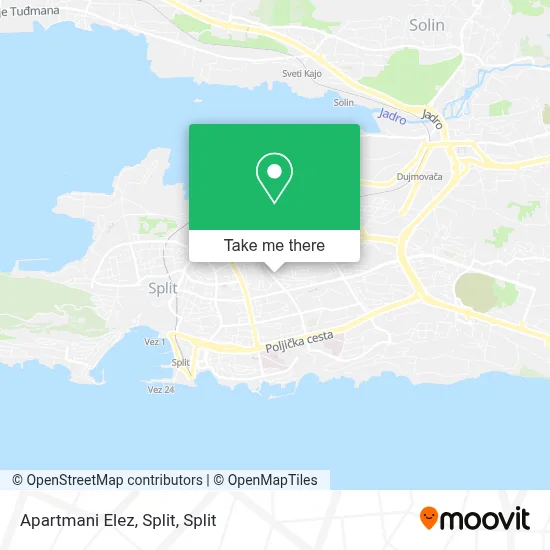 Apartmani Elez, Split map