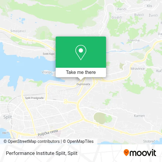 Performance Institute Split map
