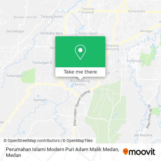 Perumahan Islami Modern Puri Adam Malik Medan map