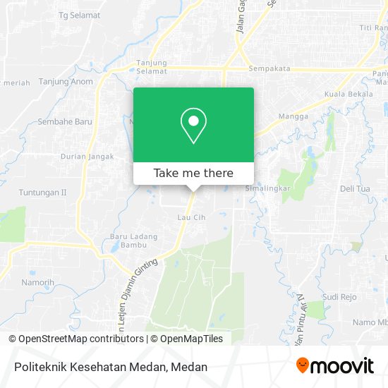 Politeknik Kesehatan Medan map
