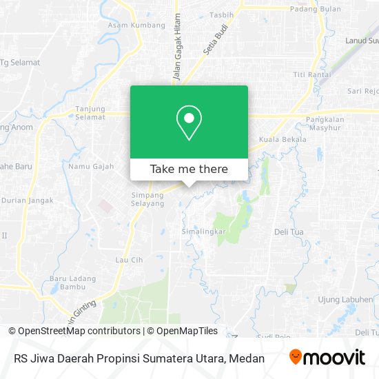 RS Jiwa Daerah Propinsi Sumatera Utara map