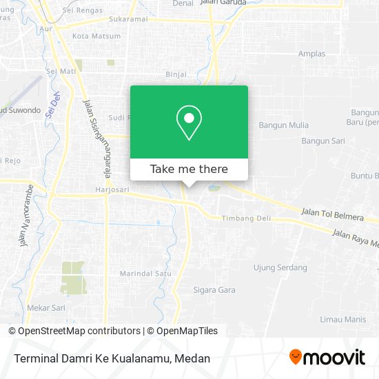 Terminal Damri Ke Kualanamu map